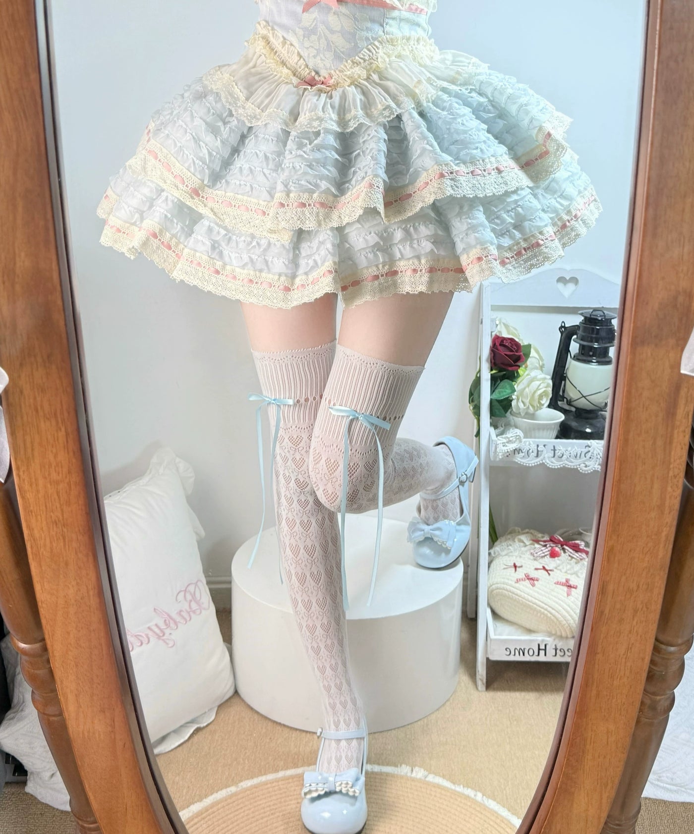 Fantasy Doll - Heart Ribbon - Over-the-Knee Socks with Bow Details