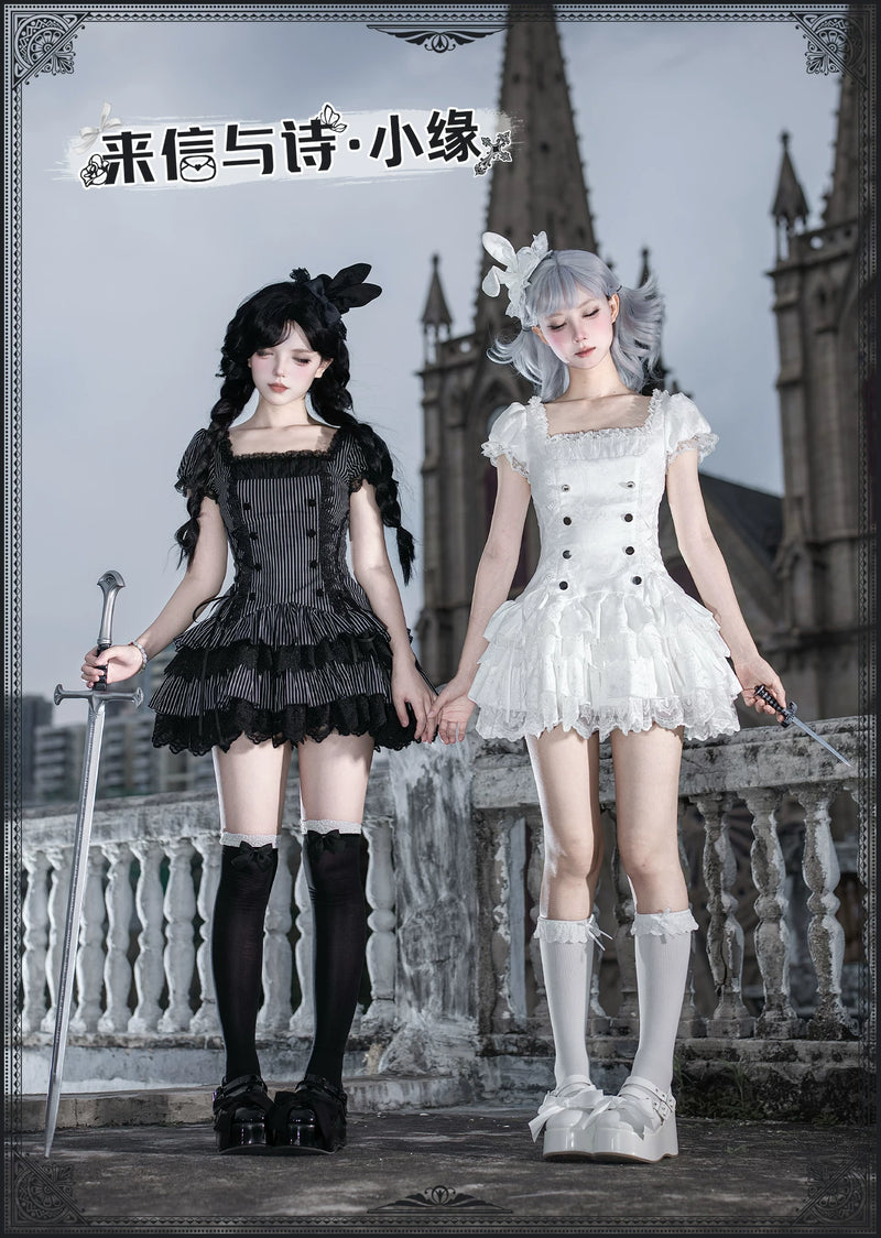With PUJI - Xiao Yuan - Sweet Lolita OP Dress detail view 6