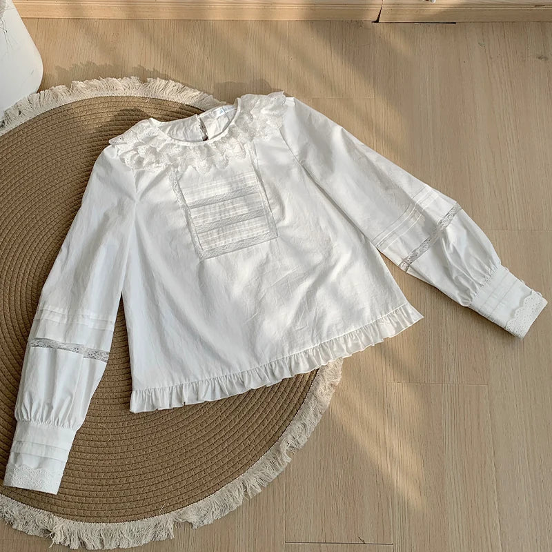 With PUJI - Solo Moments - Lolita JSK Dress, Print & Ruffle Trim detail view 10