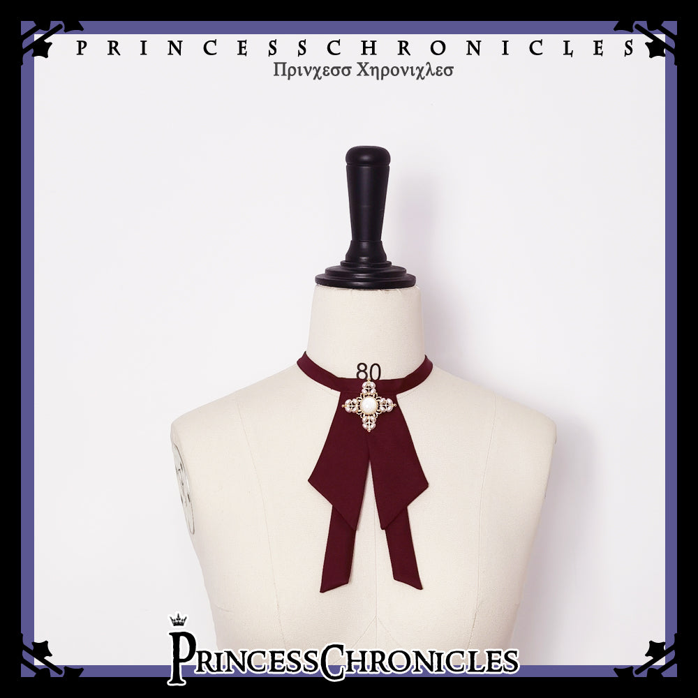 Floating Phantom - Ouji Fashion Shirt, Long Sleeve S Wine red bow tie (one size / choose M) (pre order)