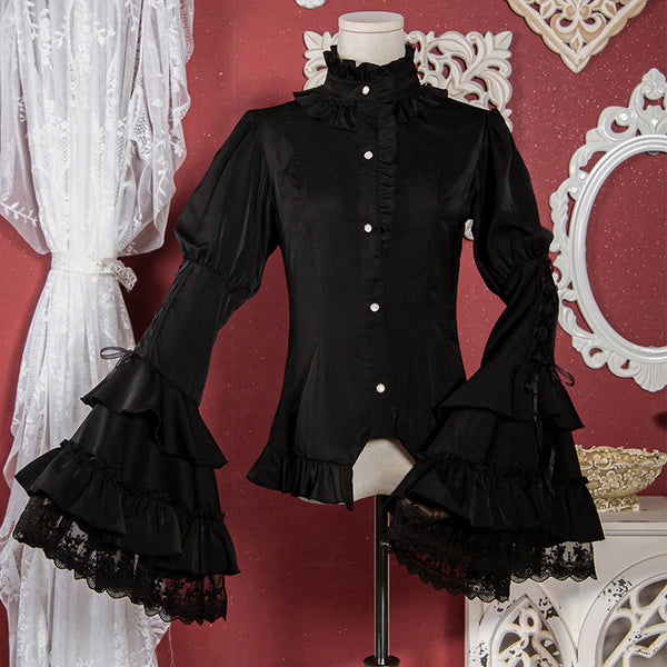 OCELOT - Gothic Lolita Halloween Blouse - Bat Inspired Innerwear