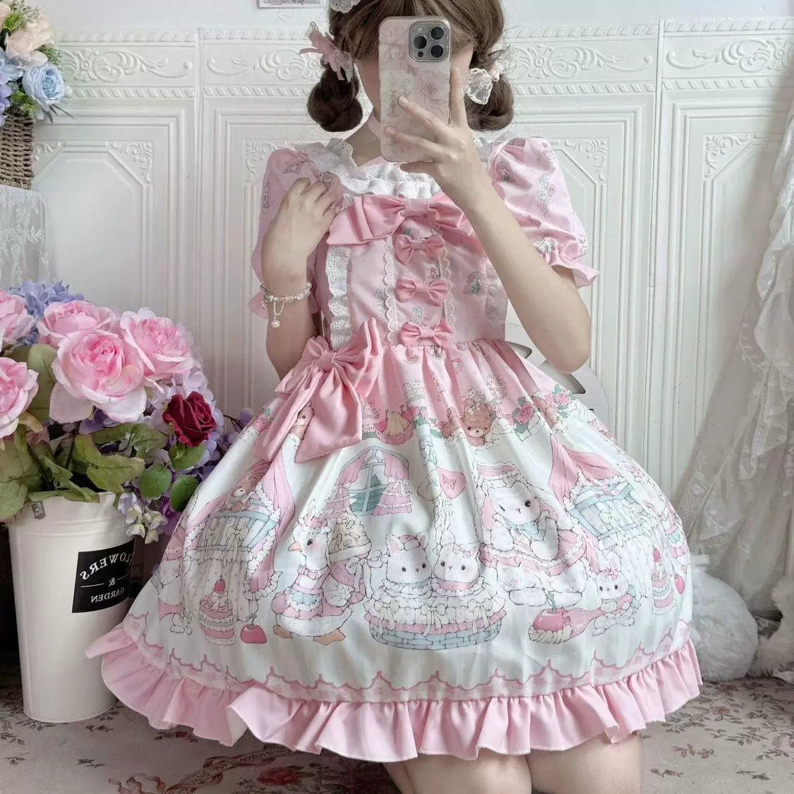 Sweetheart Dream Machine - Afternoon Sweet Dream - Layered-Ruffle One-Piece Dress