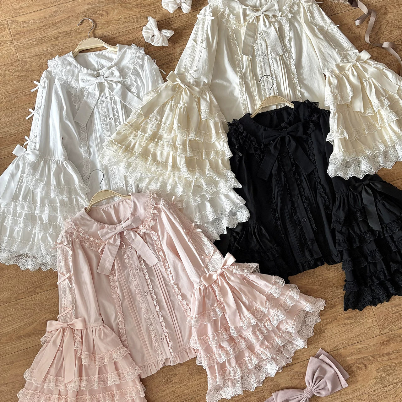 Spring Sakura - Cotton Princess-Sleeve Lolita Blouse
