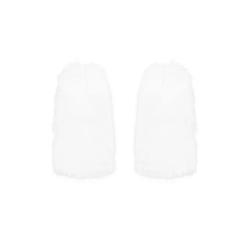 With PUJI - White Choco - Winter Kawaii Lolita JSK Dress Set, Fluffy Accents 44246:801090