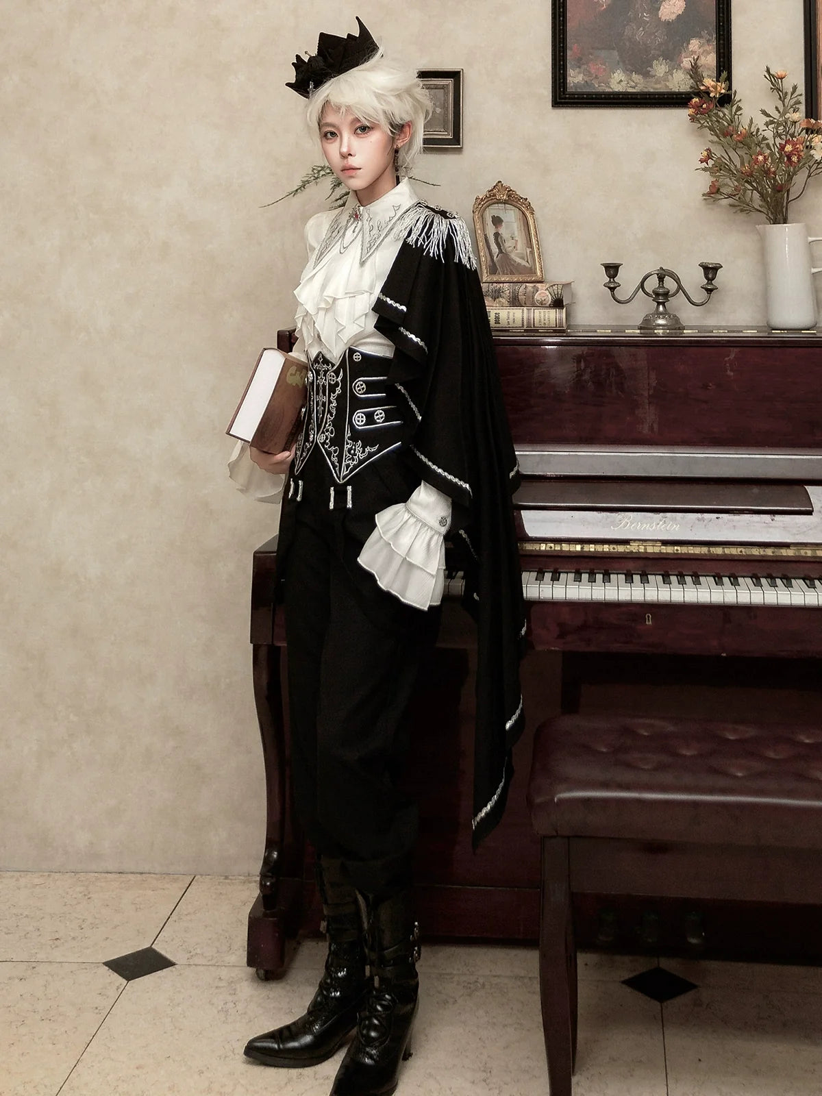 Your Princess - Ouji Lolita Pants Set - Detachable Jabot & Shawl Innerwear