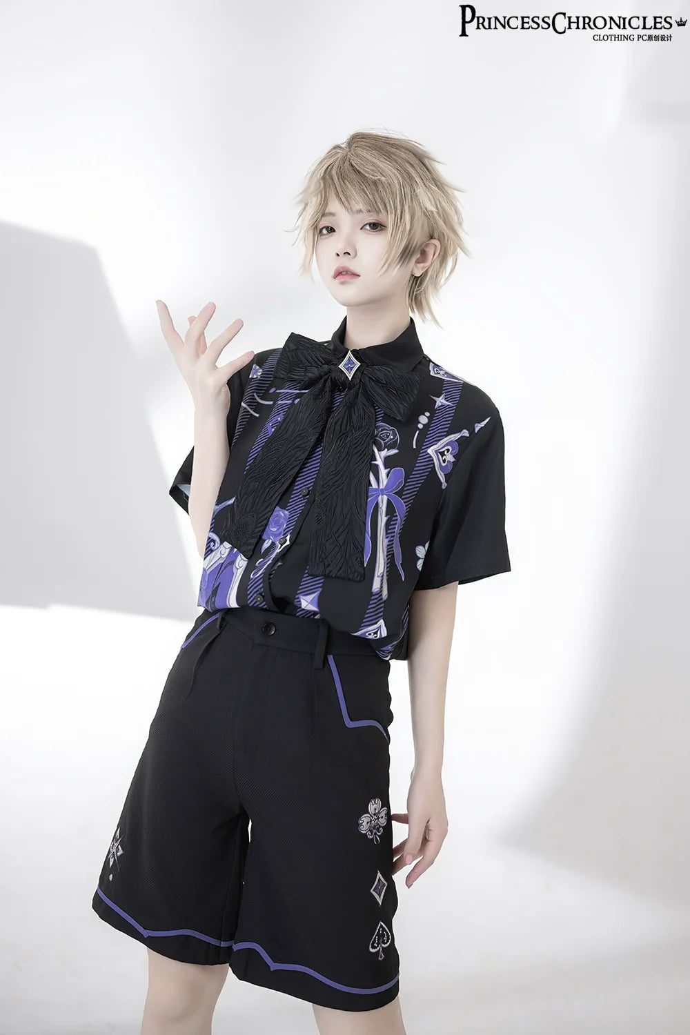 Princess Chronicles - Summer Ouji Lolita Print Loose - Shirt Outfit Innerwear