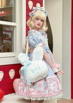 Molly Puppy - Bunny Plush - Plush rabbit backpack with ribbon details
