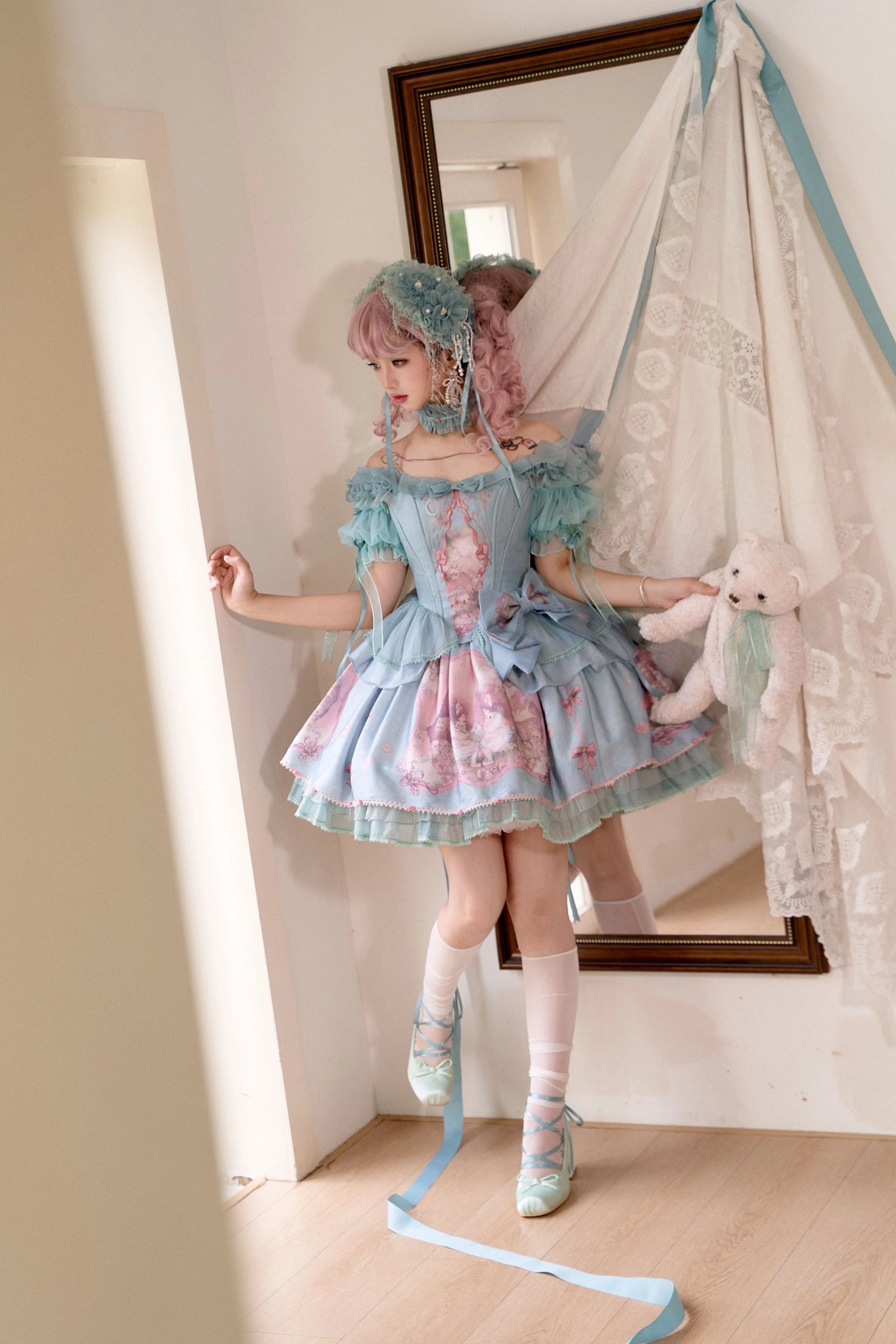 tonight - Lost Dreamland - Dreamcore Ballet Separates with Asymmetrical Vest and Skirt Options