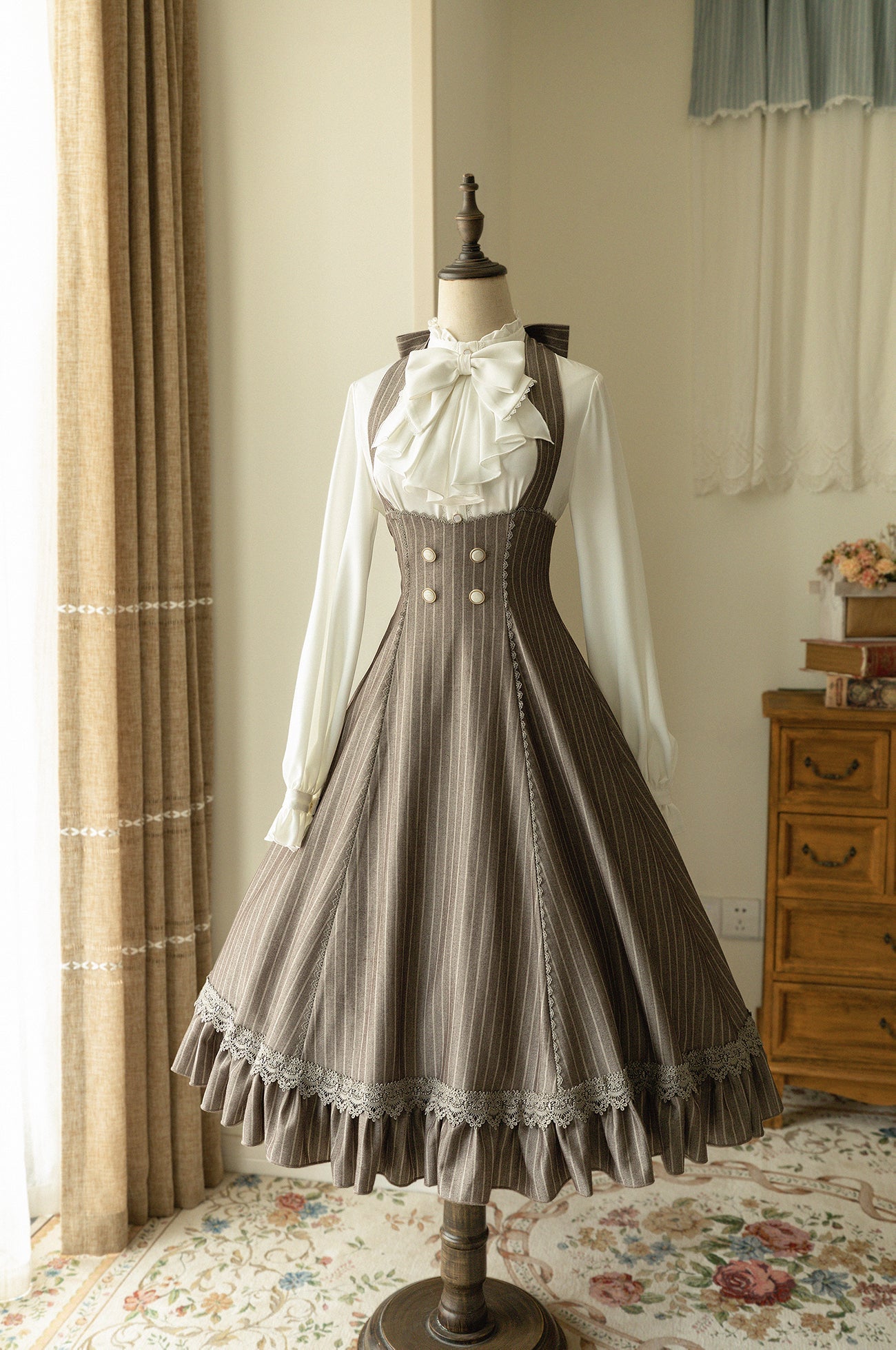Forest Wardrobe - South of the Forest - Vintage Classic Lolita Halter JSK Dress, French Style Blouse