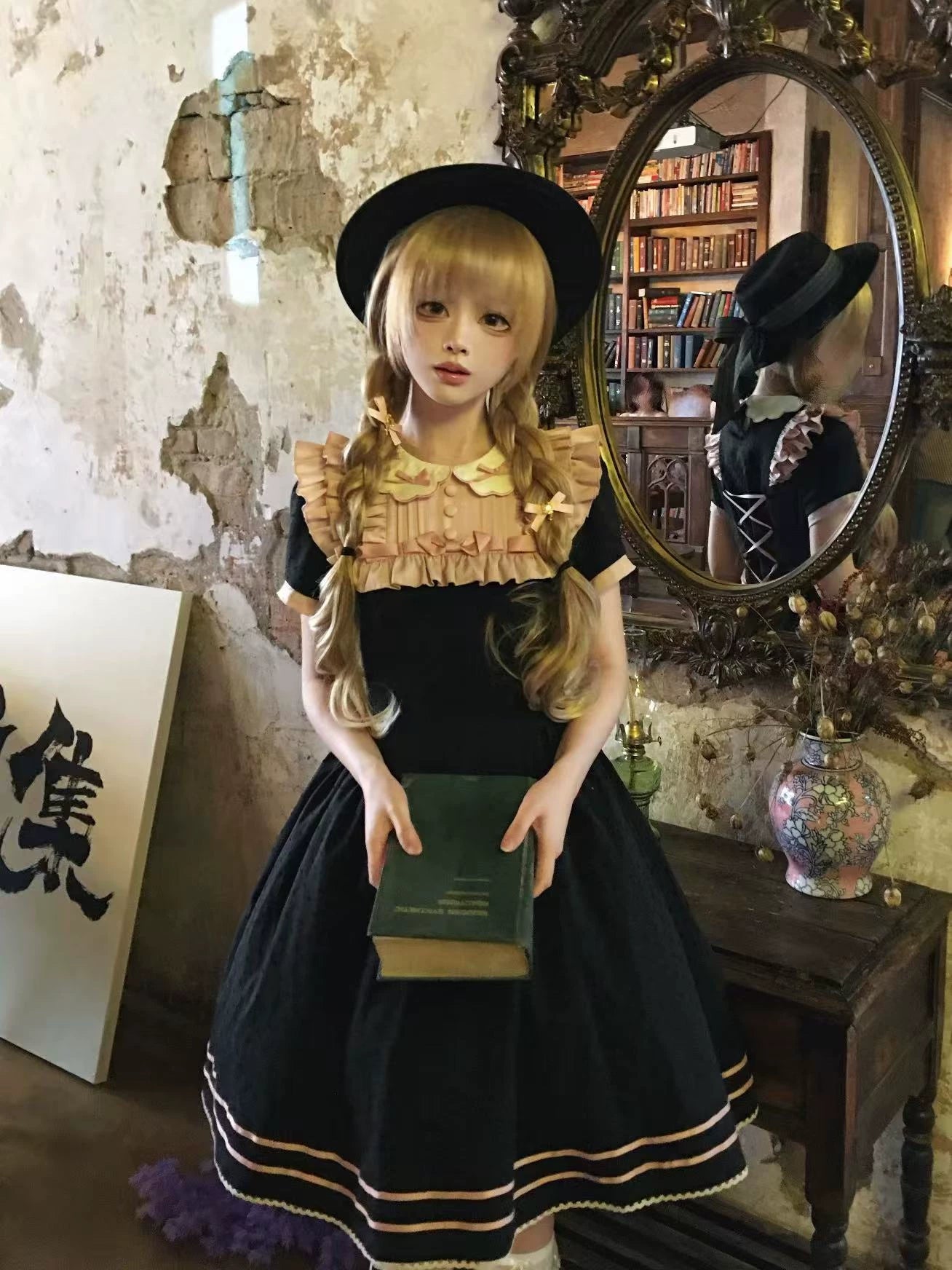 Pumpkin Planet - Love Period Diary - Sweet Lolita polka dot one-piece dress