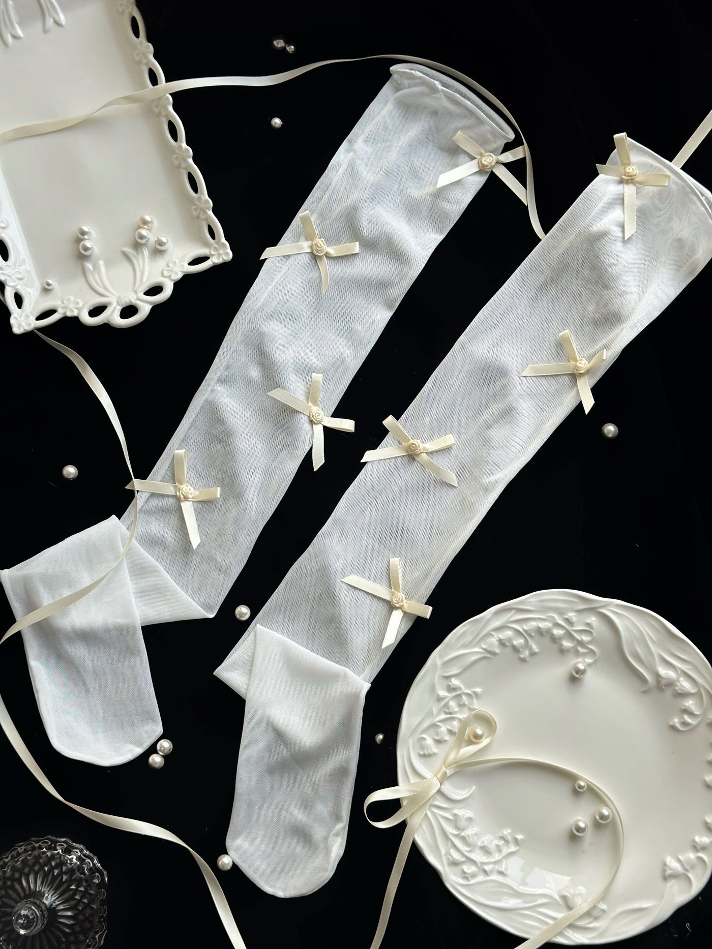 tonight - Lost Dreamland - Accessories with Fluffy Flowers and Trailing Ribbons
