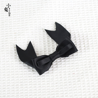 Xiaogui - Kawaii J-fashion Lolita Bow Clip black 1pcs only