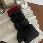 Black sock cover, red trim, white ball / One Size