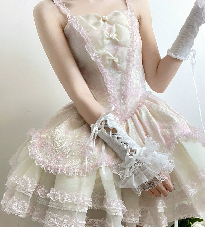 Fantasy Doll - Dreamy Doll Lace - Lace Sleeve Covers and Hand Sleeves with Ribbon Ties