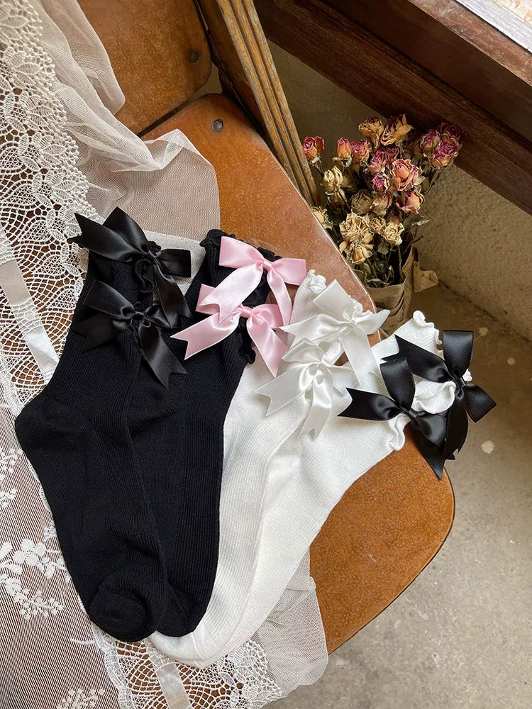 Sock Noble - Sweet Cool Cutout - Scrunch Socks with Bow Detail