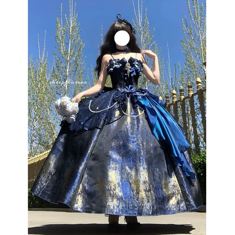 Flora Muse - Cosmic Floating Light Lolita Ball Gown - Formal lolita