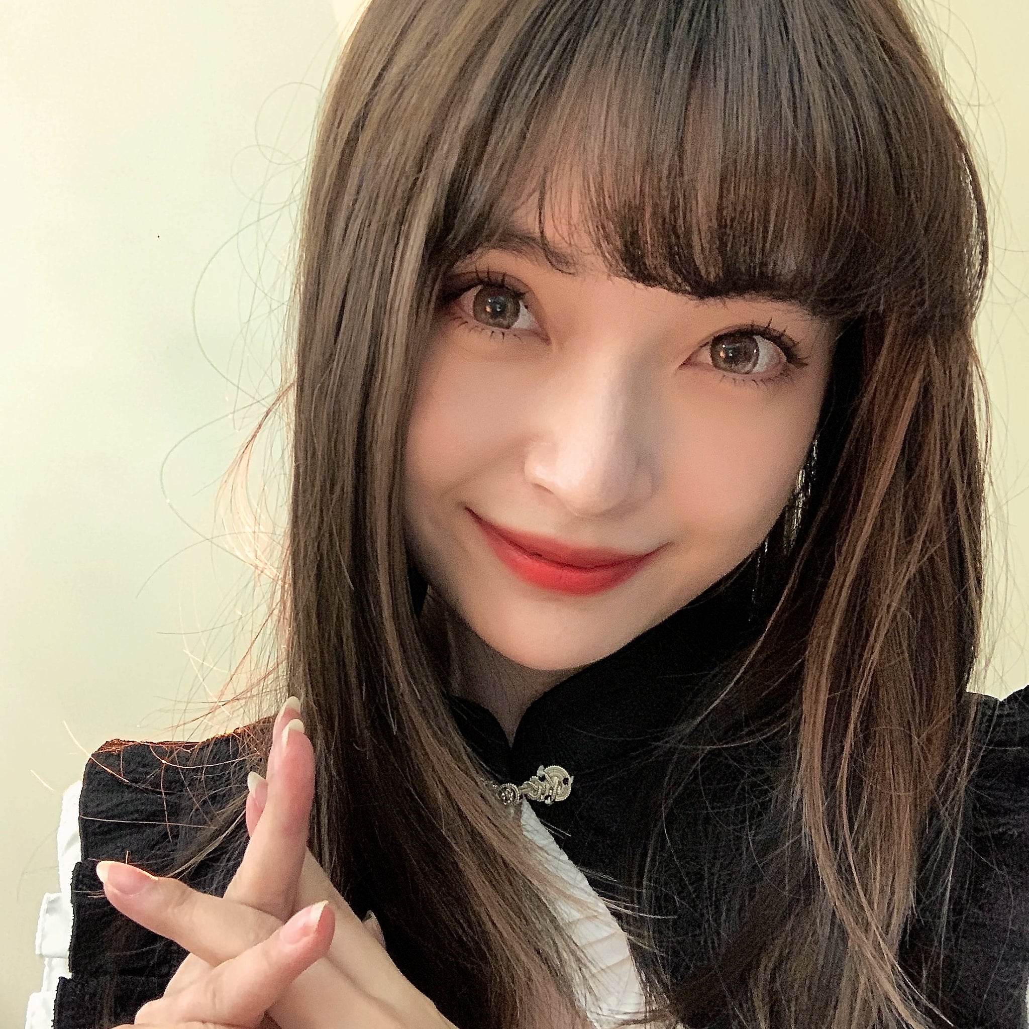 Spot MONKEEP Monkey Bajia, Sandwich Pie, Bangs Top Hair Piece Interlayer Highlighting Half Headgear Original Wig