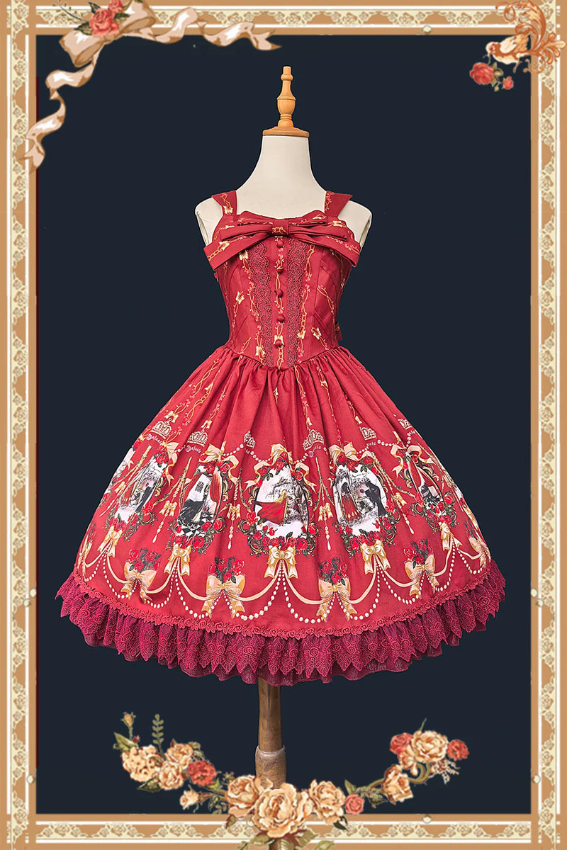 Infanta - Snow White - Cotton Sateen Natural-Waist JSK