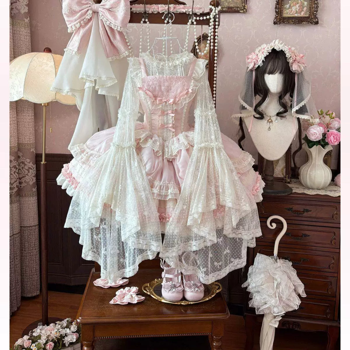 Sweetheart Dream Machine - Ballet Ruffle - Lolita Blouse with Princess Sleeves