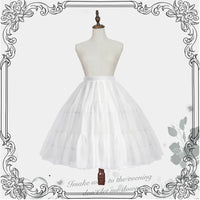 Magic Tower Realm - 35/45/55/60cm Multiple Volume Options Carmen Style Adjustable Hoop Petticoat - White Hoop Petticoat / 55cm / One Size