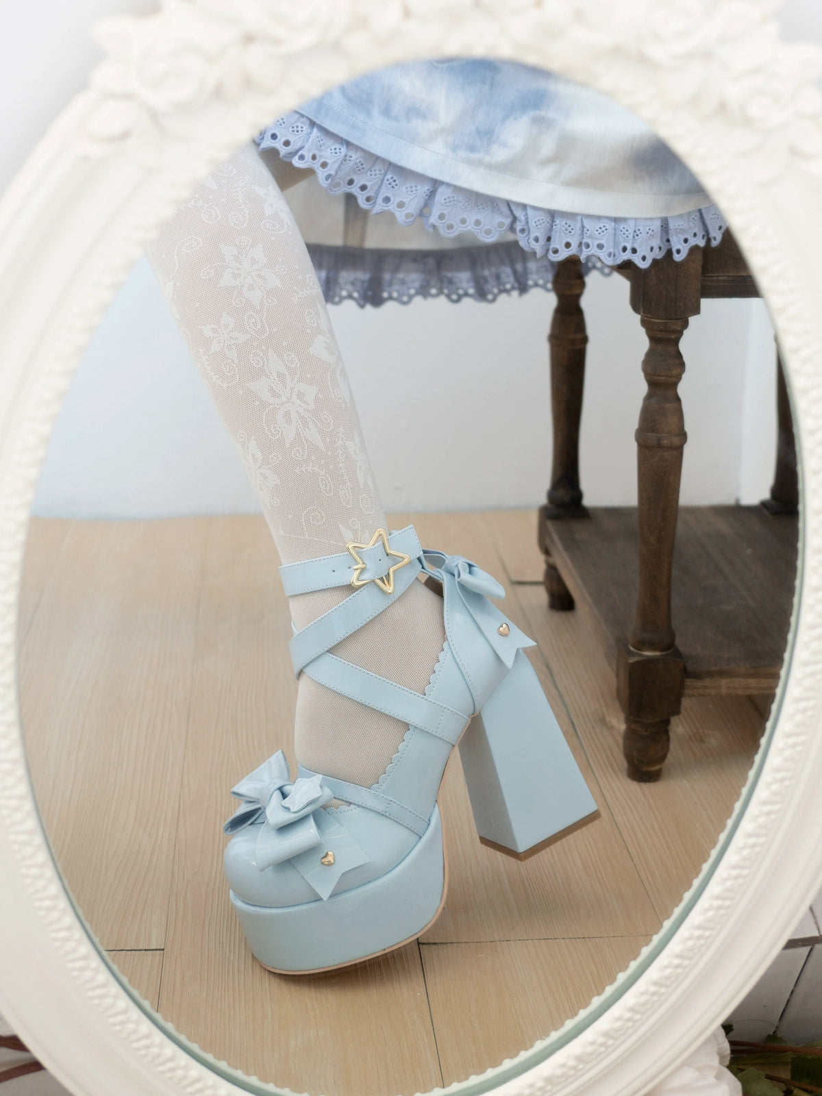 beauty bunny - Star Prayer - Round-Toe Lolita Shoes with One-Strap Star Buckle - product detail 3