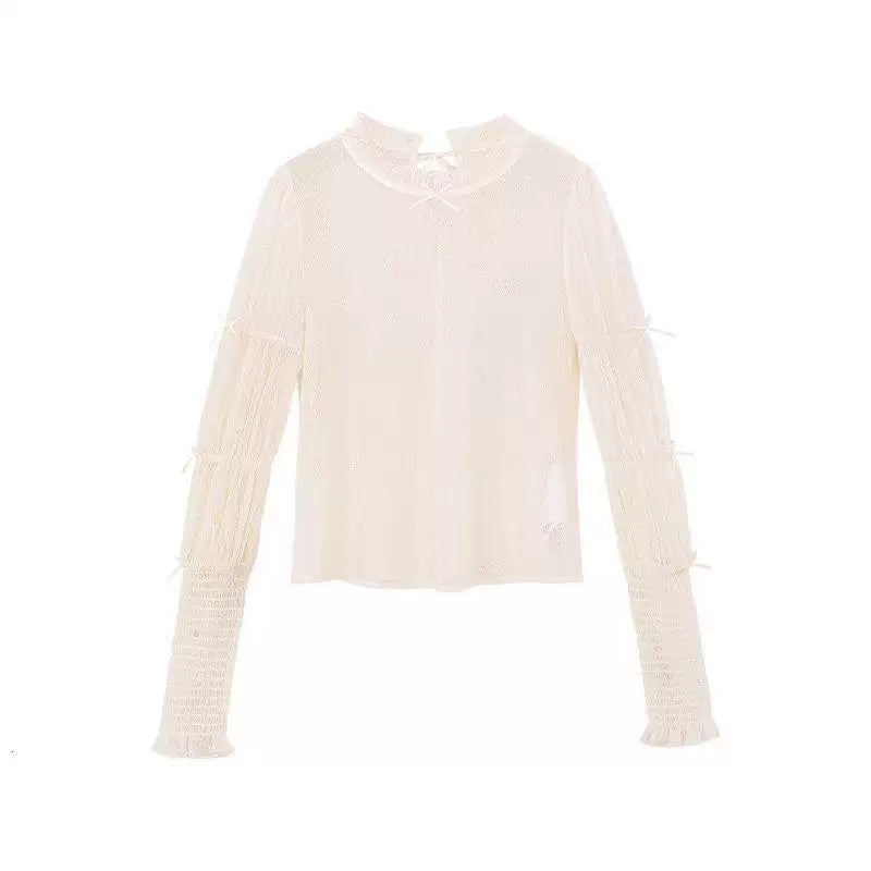 Sweetheart Dream Machine - August Night - Dotted Mesh Inner Layer with Leg-of-Mutton Sleeves