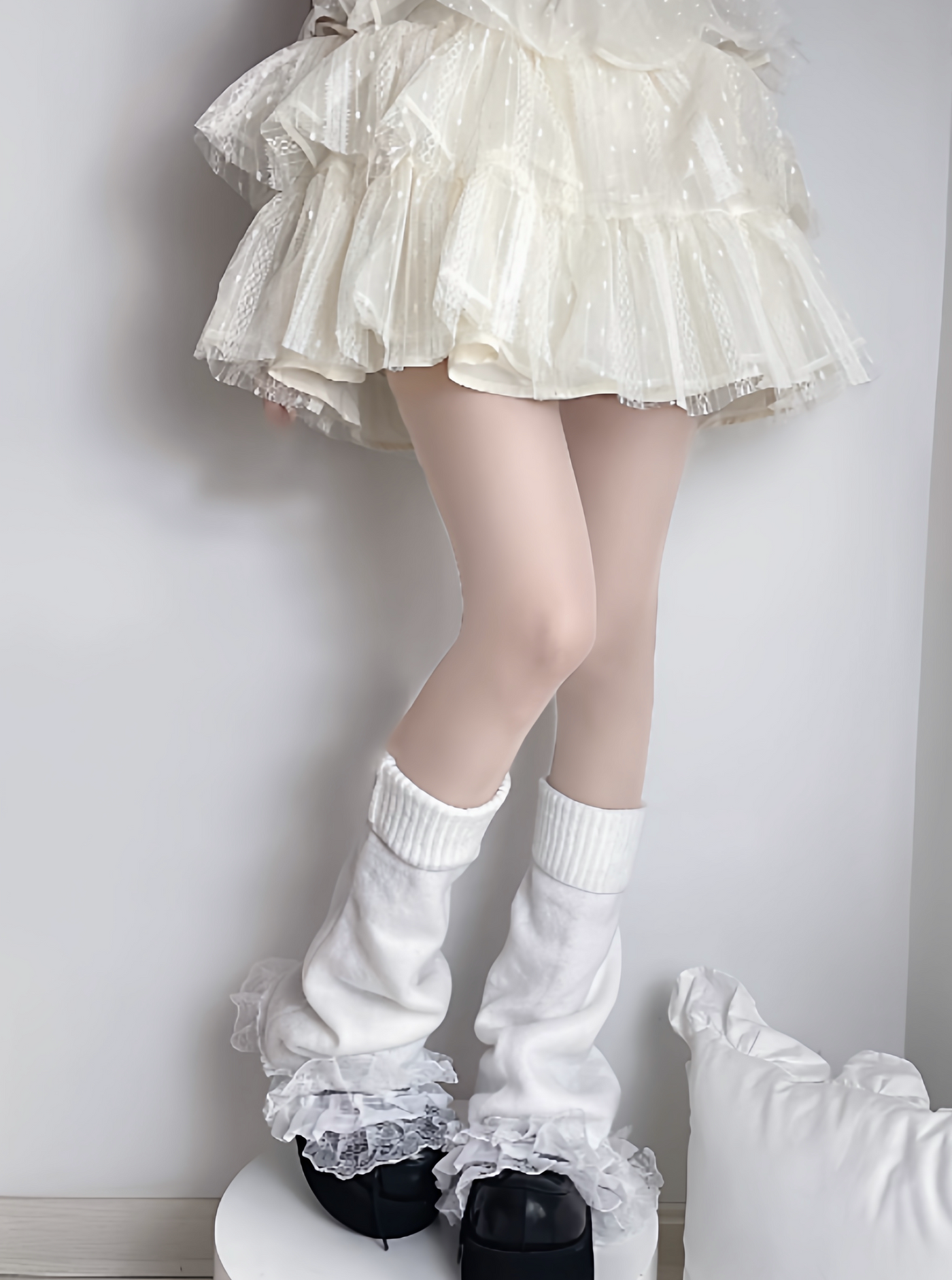 Fantasy Doll - Y2K Knit - Knit Leg Warmers with Slouchy Folds