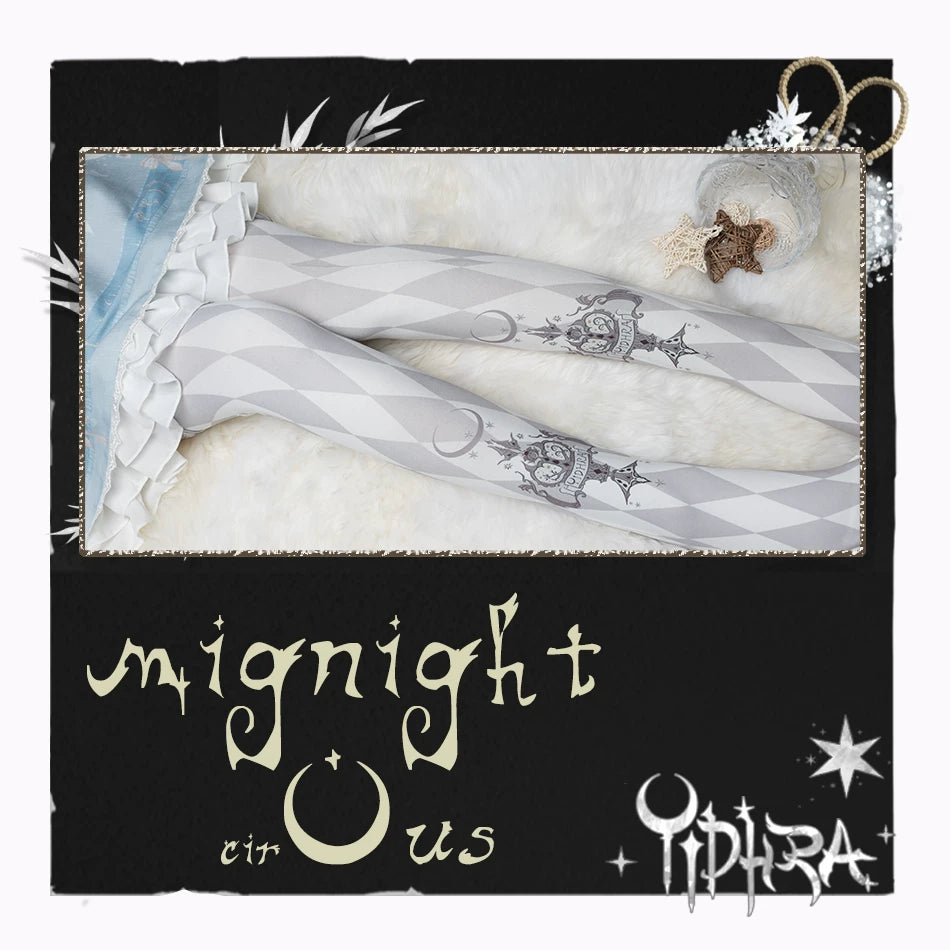 Yidhra Midnight Circus Printed Lolita Tights – detail view 9