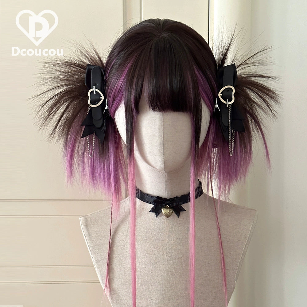 Dcoucou - Y2K Butterfly Hime - 50cm Double Ponytails Messy Style Wig