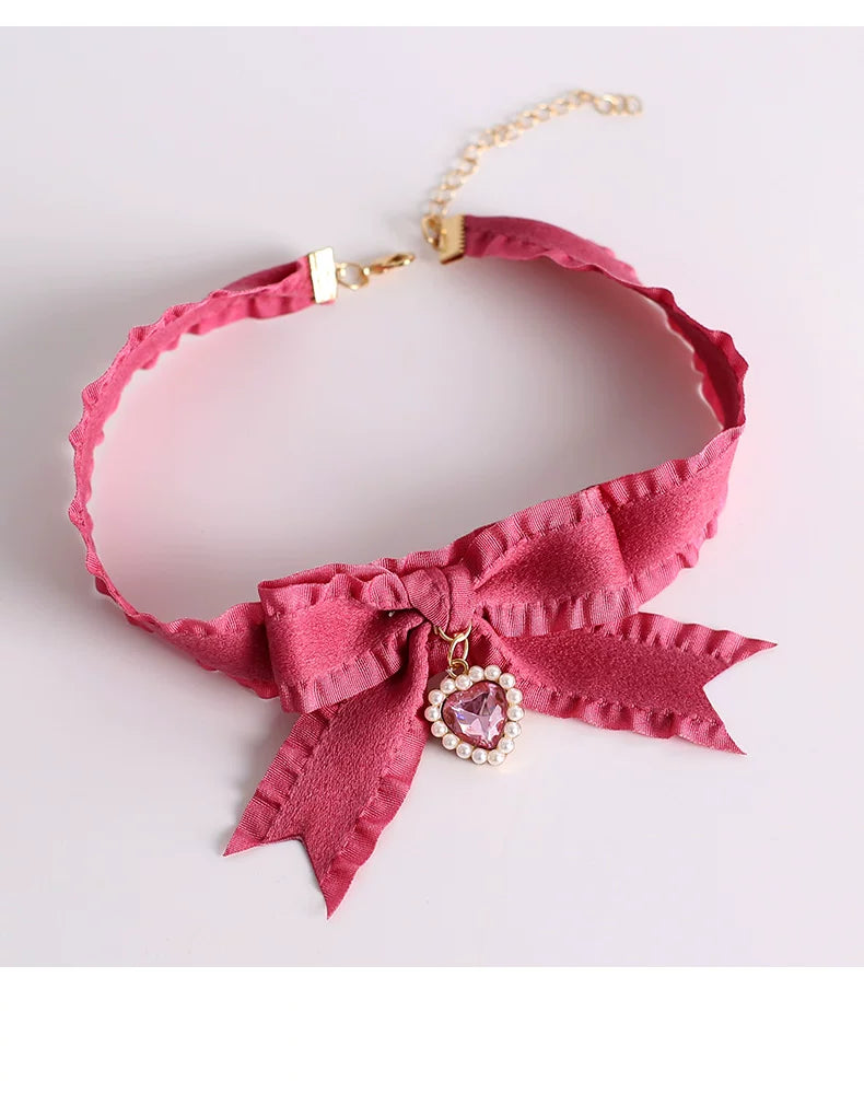 Little Ghost Accessories - Magenta Velvet Cake - Multi-Style Headwear and Accessories with Lace Ruffles