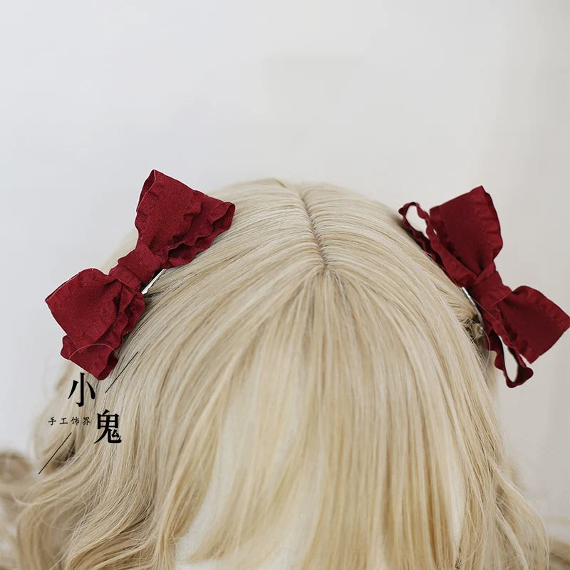 Xiaogui - Cute Lolita Headwear Ponytail - Hairclips Daily Lolita Accessories Headwear