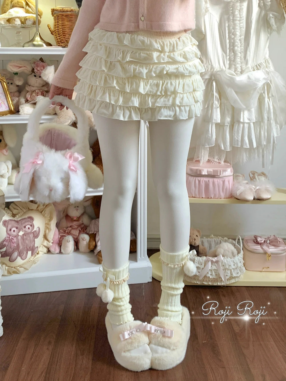 Roji Roji - Solid Lolita Winter Pantyhose - Thickened Velvet Socks