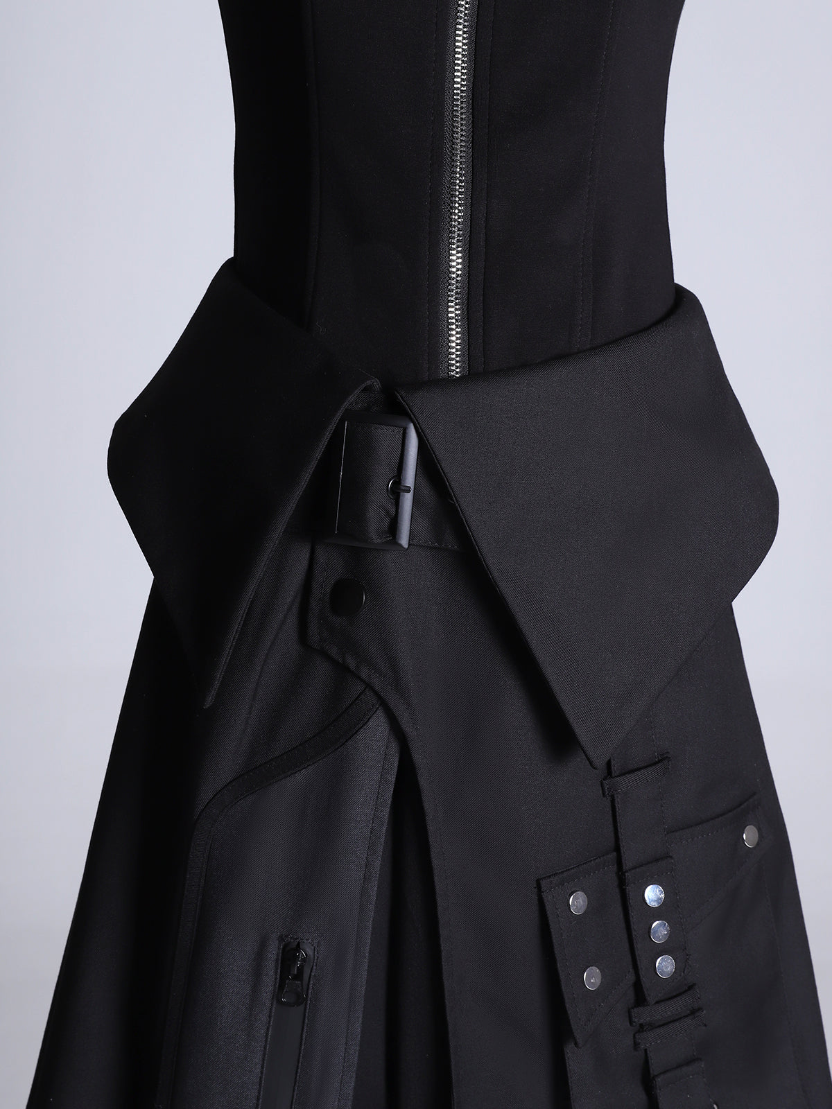 Your Princess - Nightblade - Black Ouji Lolita Apron Pants Suit