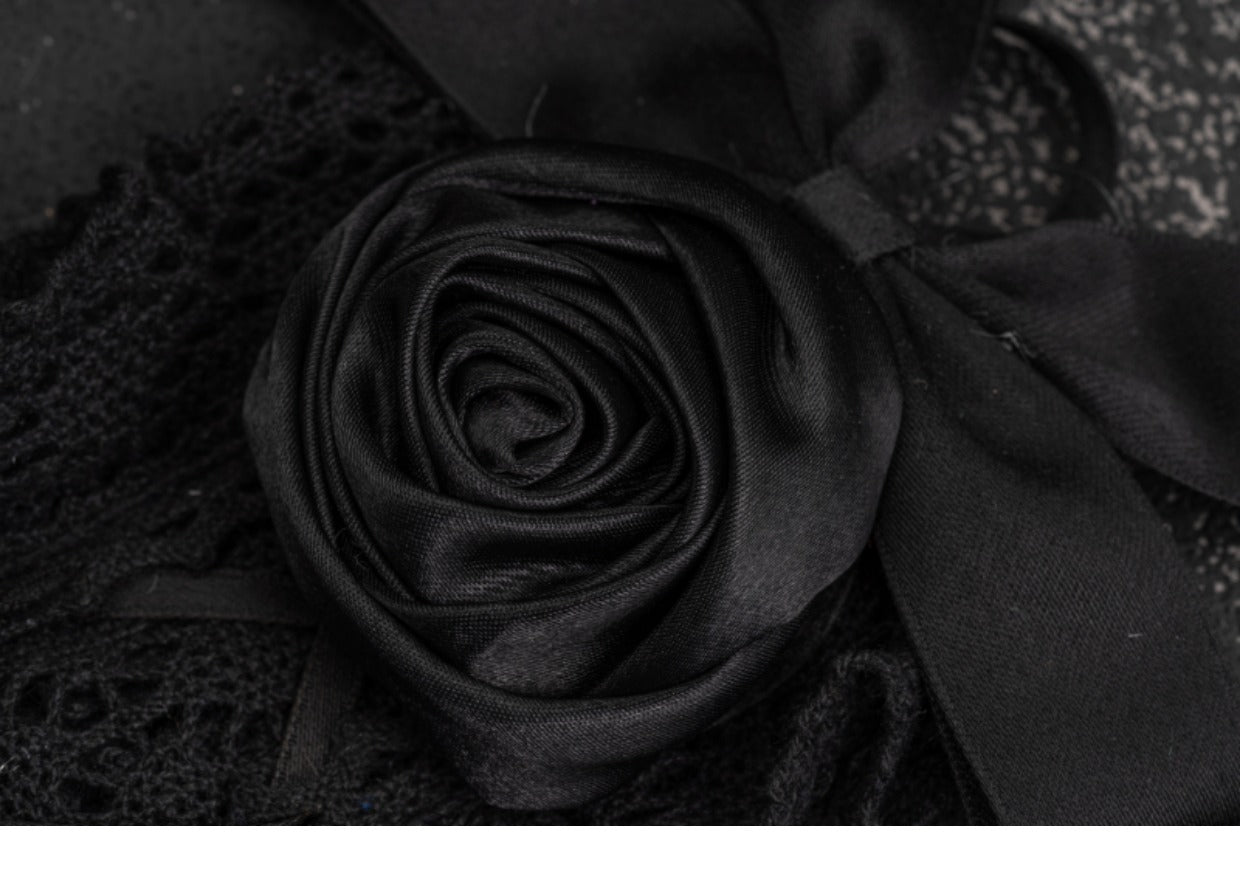 Strange Sugar - Gothic Handmade Black Rose Hairband - Headwear