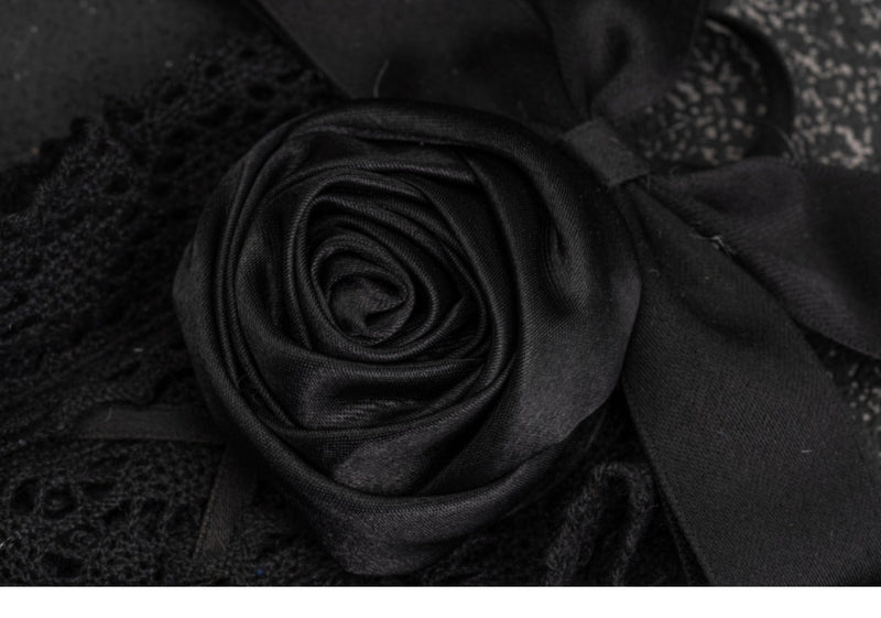 Strange Sugar - Gothic Handmade Black Rose Hairband - Headwear