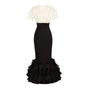 Natural black short sleeve dress, in stock / S