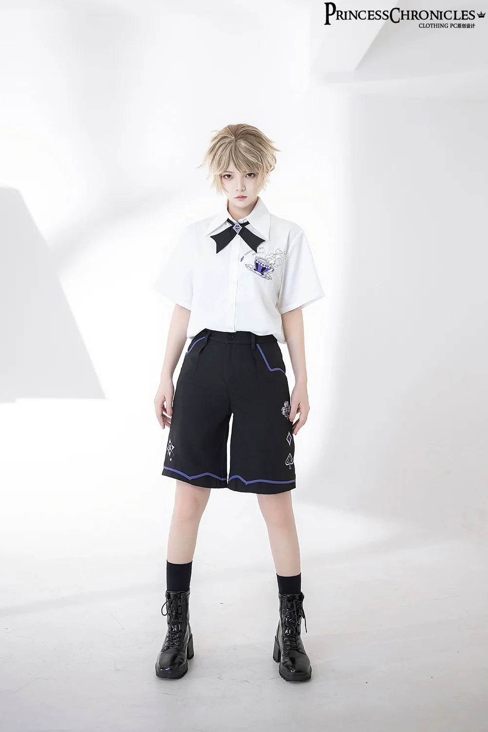 Princess Chronicles - Summer Loose Embroidered Short - Sleeve White Shirt Innerwear