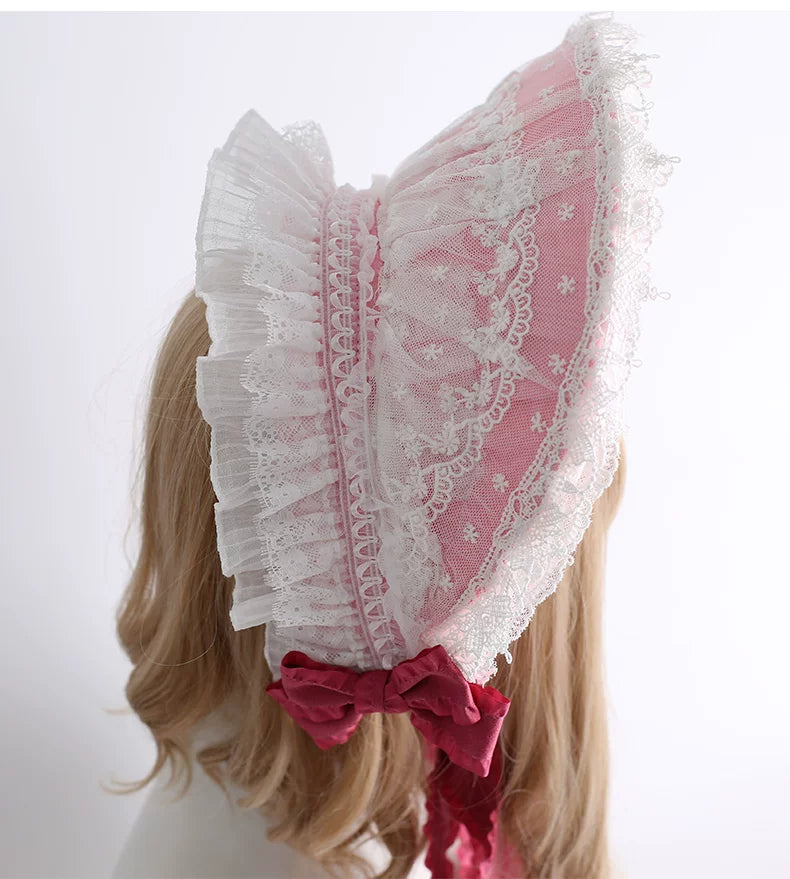 Little Ghost Accessories - Magenta Velvet Cake - Multi-Style Headwear and Accessories with Lace Ruffles