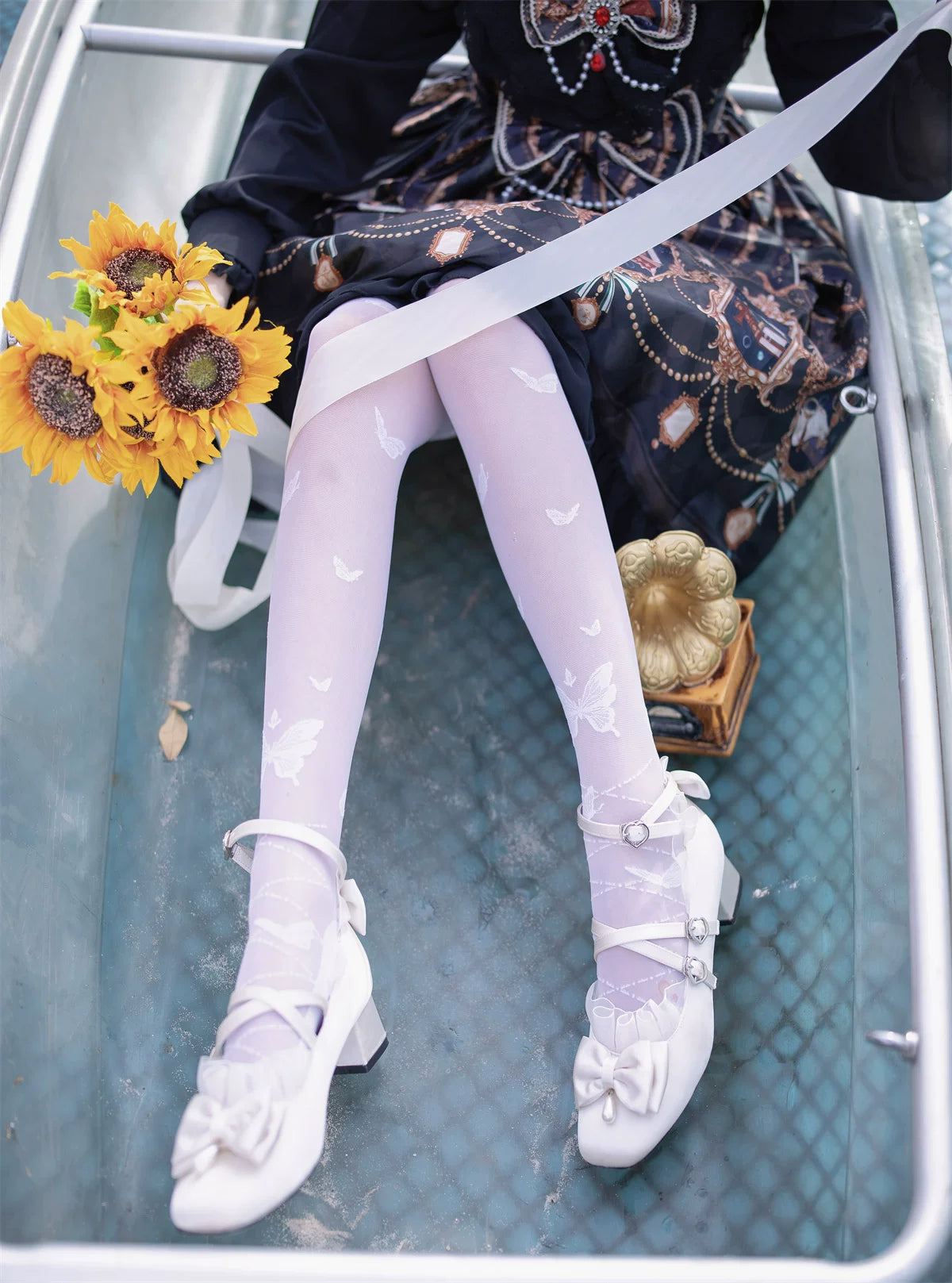 Fantasy Doll - Nirvana Butterfly - Over-the-Knee Socks with Butterfly Motifs