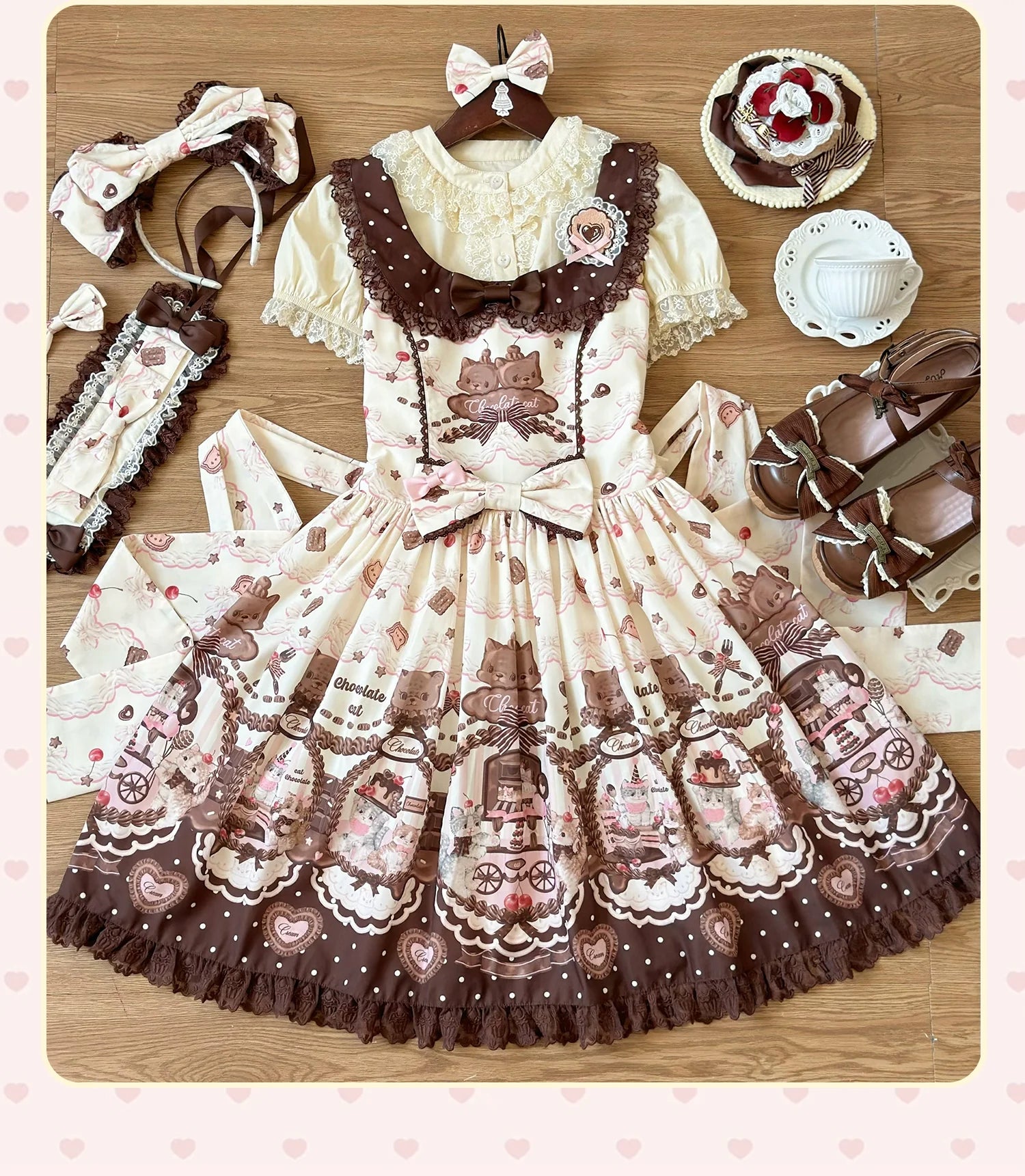 Sweet Dreams Baa-Baa - Chocolate -  Cat Sweet Lolita JSK Dress