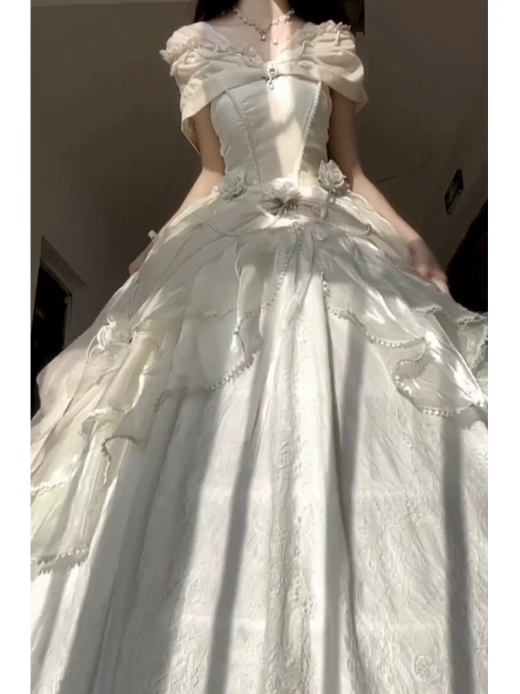 Flora Muse - Rose Encounter Lolita Gown - Formal strapless lolita