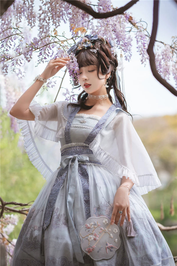 Forest Wardrobe - Kites over Distant Mountains - Type II Lolita Dress and Cape Set - 1
