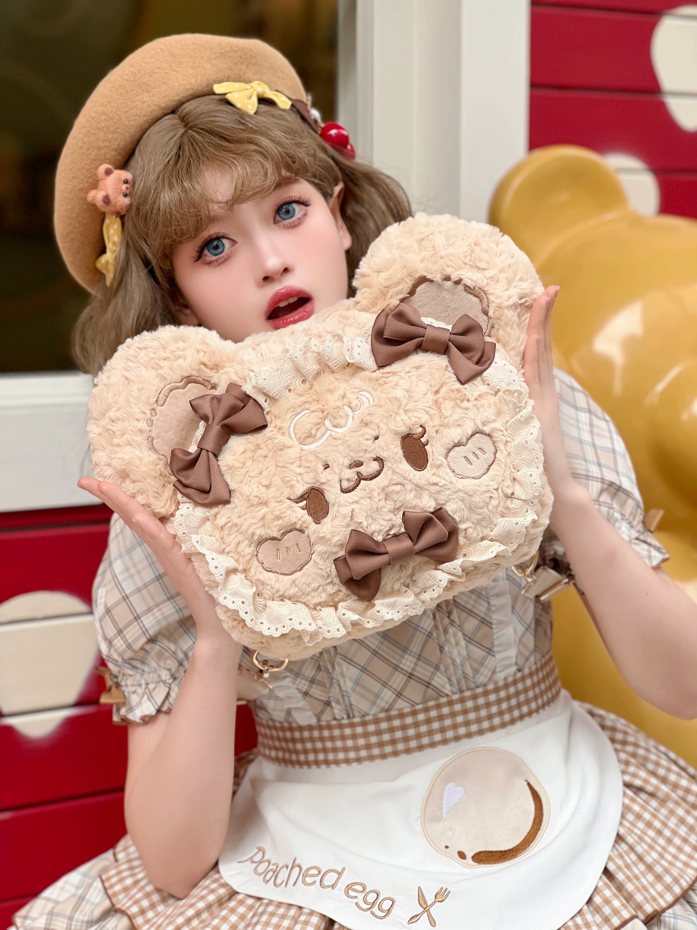 Lolita Collection - Plush Bear Bow Backpack - Individually Selectable