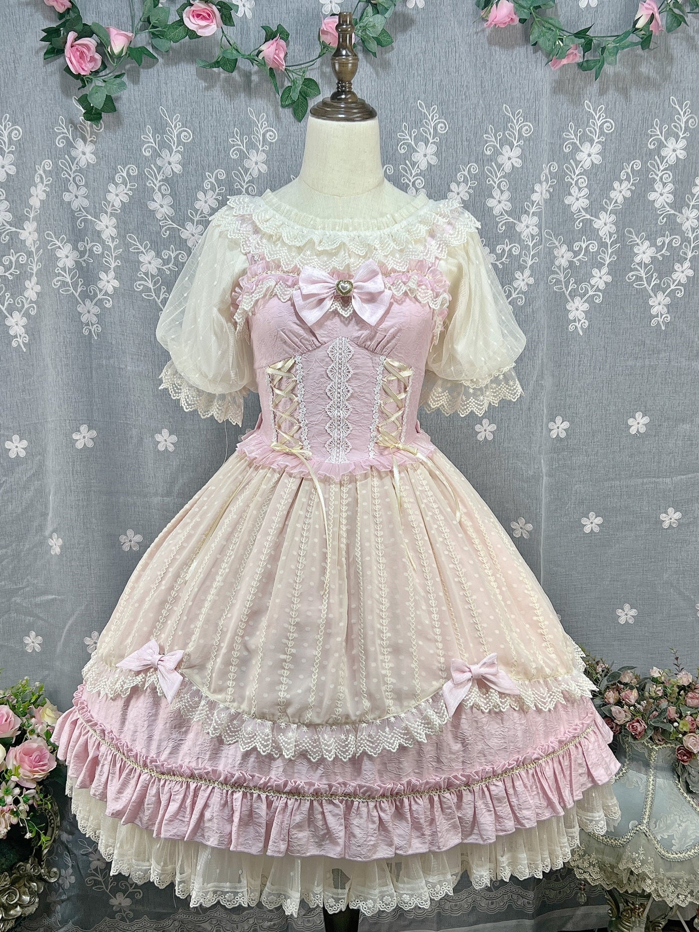 DMFS Lolita - Classic Lolita Shirt Short Sleeve - Chiffion Blouse Innerwear