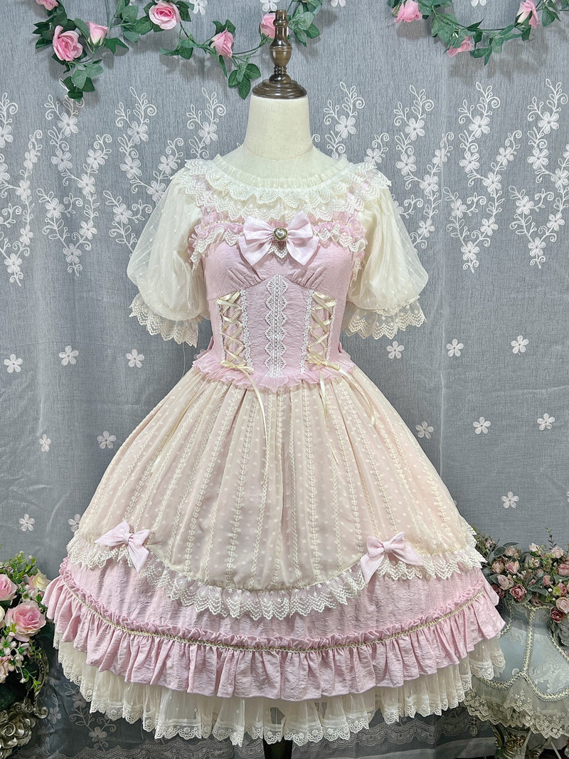 DMFS Lolita - Classic Lolita Shirt Short Sleeve - Chiffion Blouse Innerwear