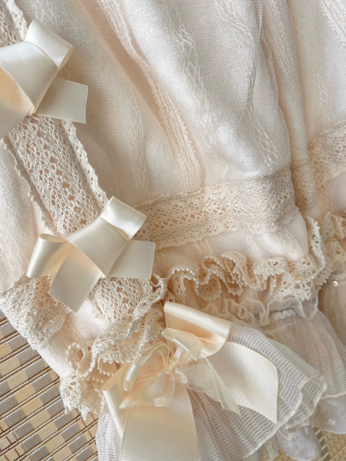 Ilovexiaolu - Coral Fleece & Cotton Styles - Lolita Bloomers with Ruffled Leg Openings and Bows - product detail 7