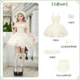 Short JSK 5-piece set (short JSK + hair clip + pearl necklace + shawl + 2-way headband veil) In stock / S