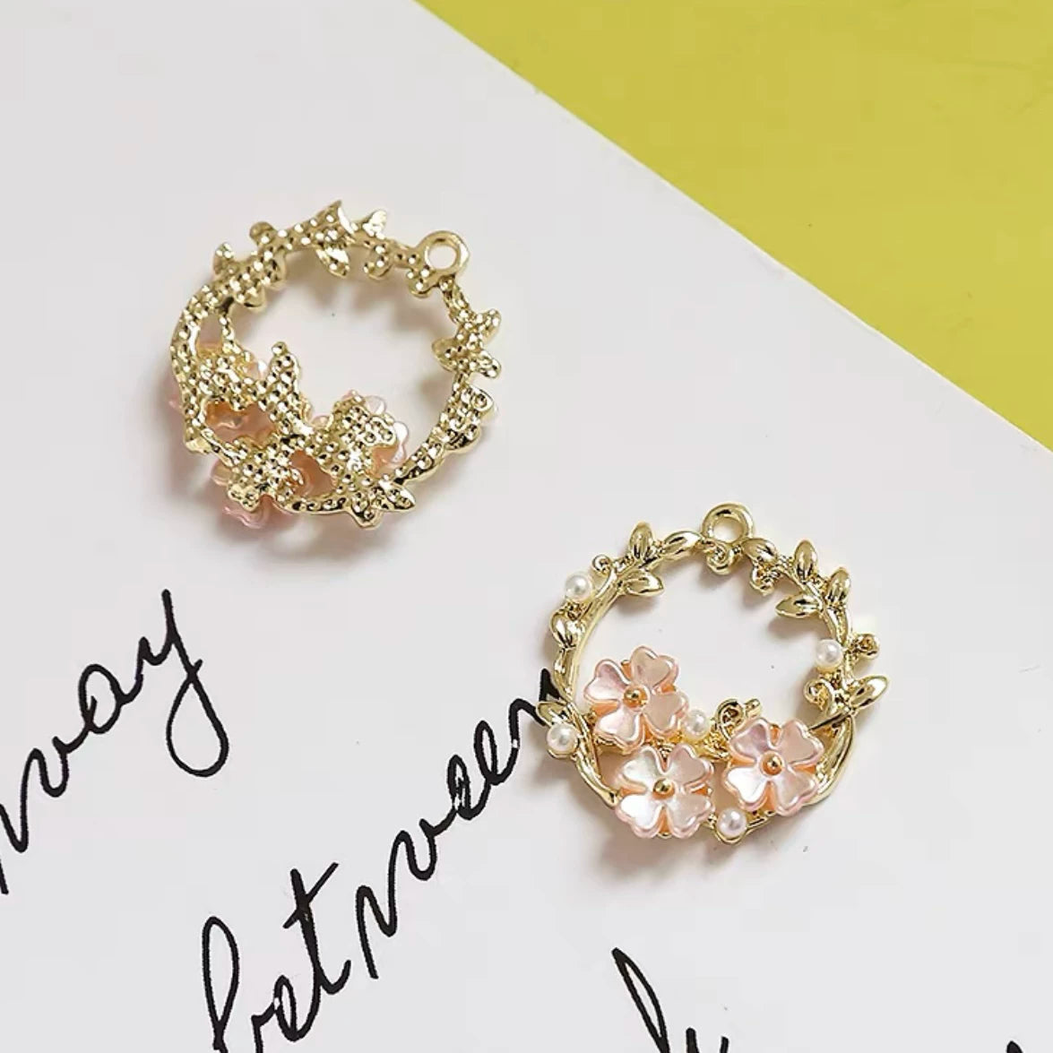 Independent Brand - Verdant Eternal Garden - Floral Wreath Necklace with Pearl Accents