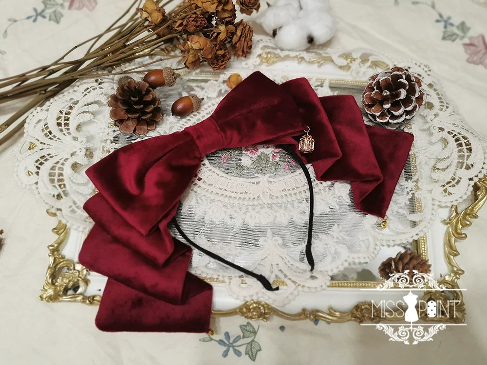 Praise of Abundance - Country Lolita Print Accessories KC (burgundy)