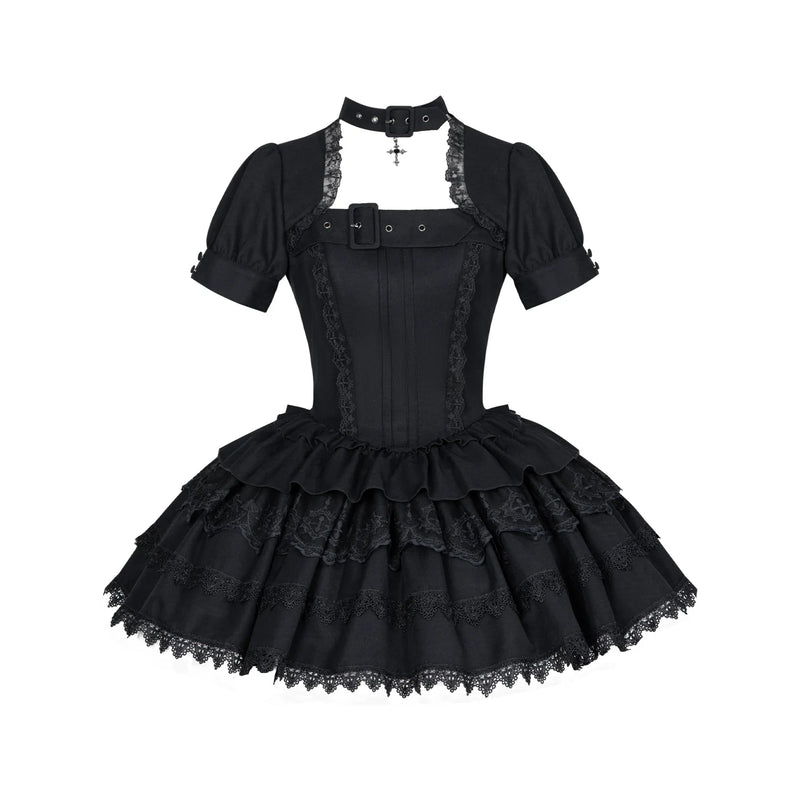 With PUJI - Tsukino - Sweet Lolita OP Dress, Detachable Styling detail view 10